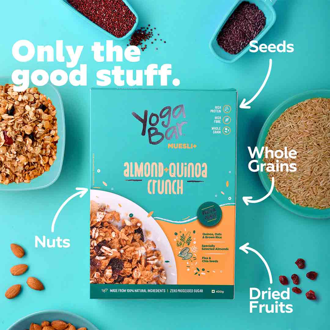 Buy Yoga Bar Wholegrain Muesli with Almond + Quinoa Crunch