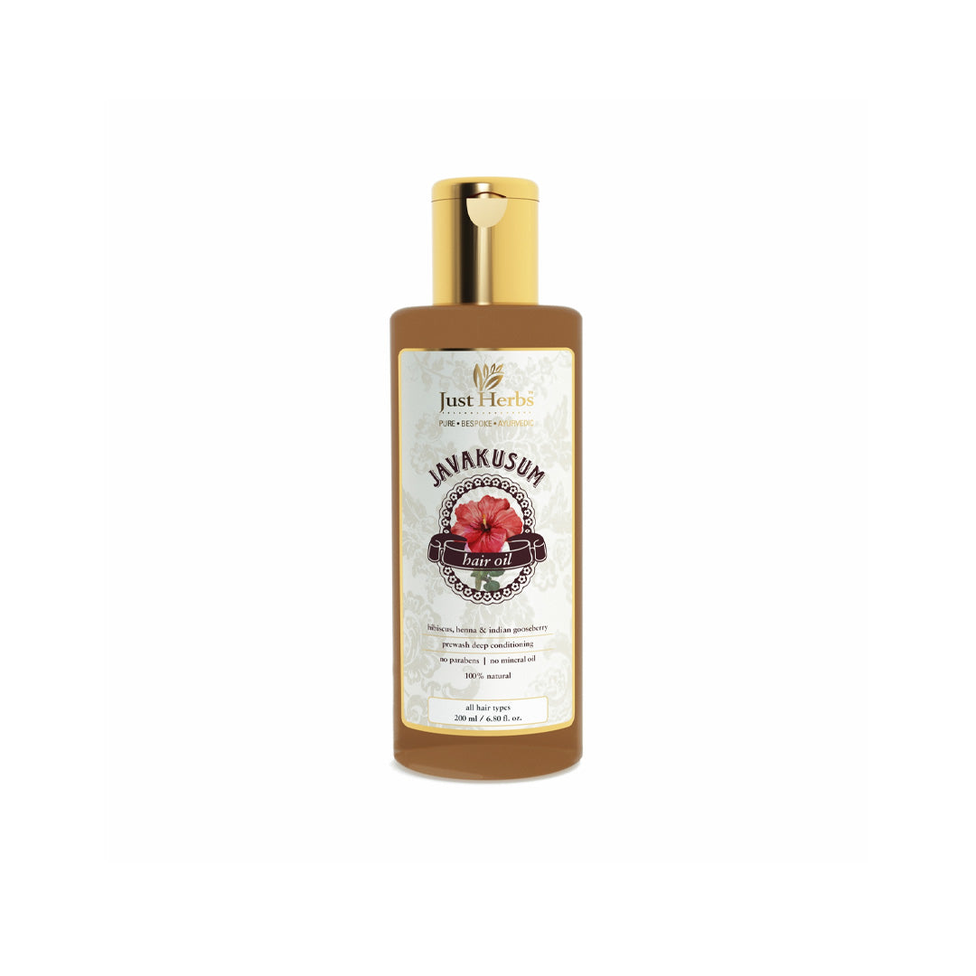 Just Herbs Javakusum, Ayurvedic Hair Oil with Hibscus and Henna