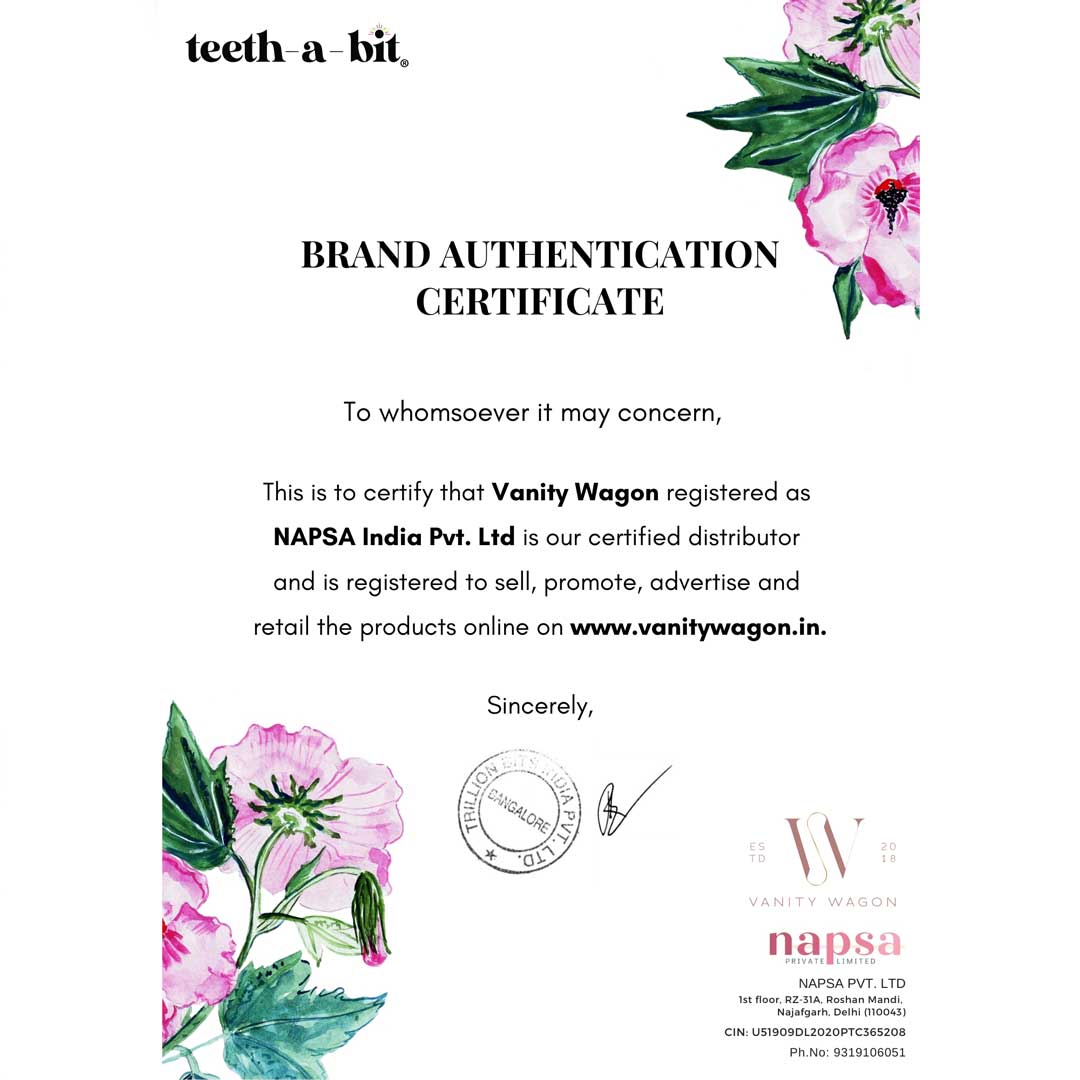Vanity Wagon | Buy teeth-a-bit Kids Multi-Protection Tangerine Mint Tooth Bits