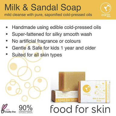 Vanity Wagon | Buy earthBaby Natural Handmade Milk & Sandal Bath Soap