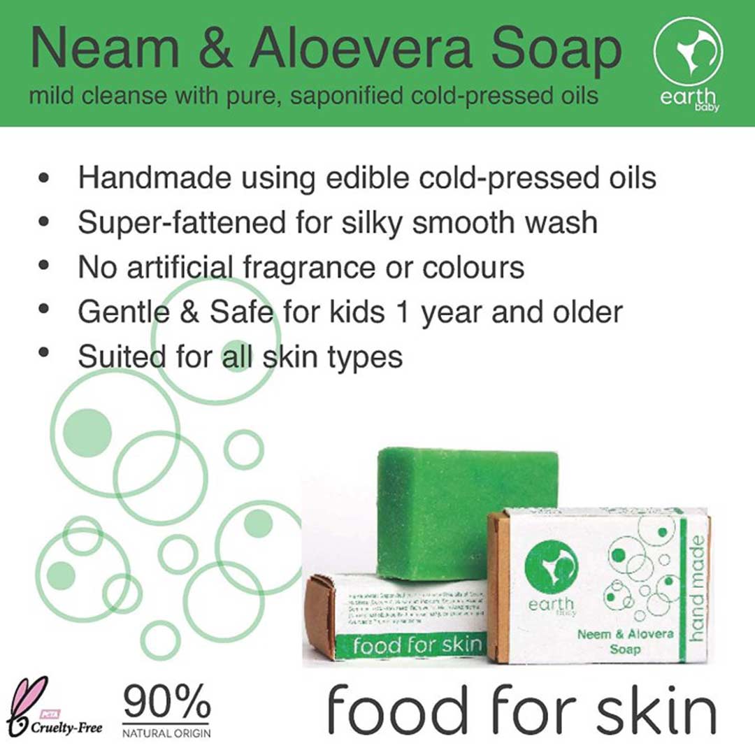 Vanity Wagon | Buy earthBaby Natural Handmade Neem & Alovera Bath Soap
