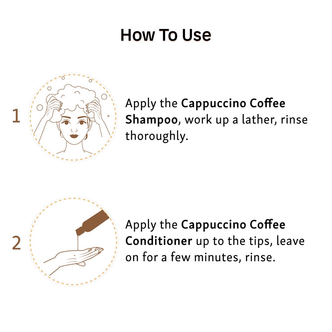 Buy mCaffeine Anti-Dandruff Shampoo & Conditioner - Cappuccino Coffee Routine