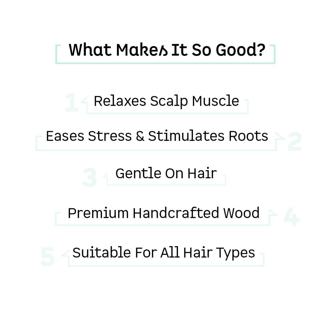 Vanity Wagon | Buy mCaffeine Wooden Head Massage Comb