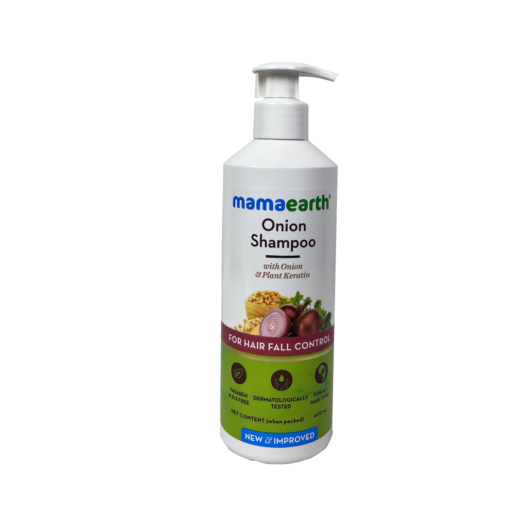 Mamaearth Onion Shampoo for Hair Fall Control with Onion and Plant Keratin