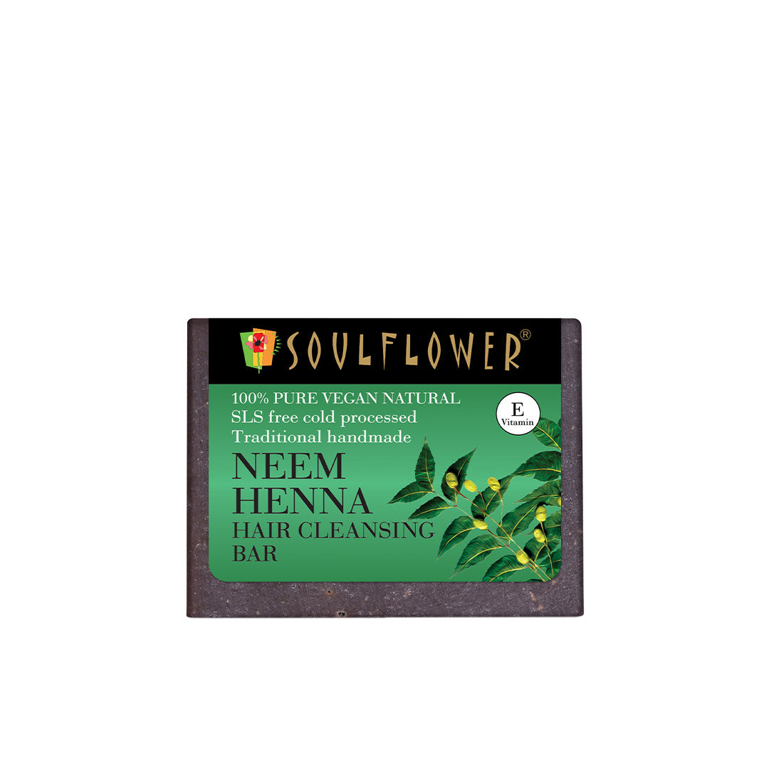 Vanity Wagon | Buy Soulflower Neem Henna Hair Cleansing Bar