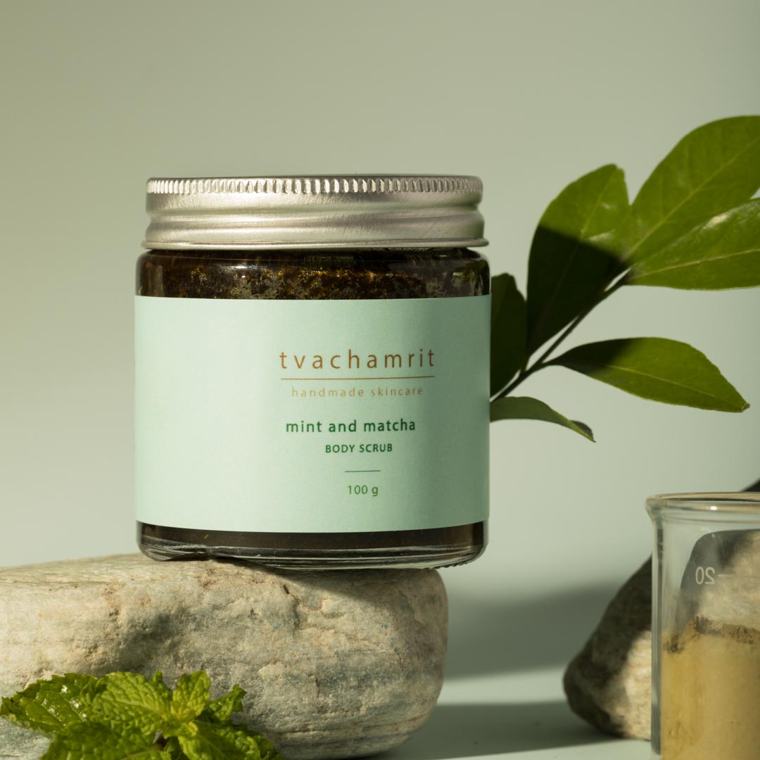 Tvachamrit Handcrafted Skincare Mint & Matcha Body Scrub