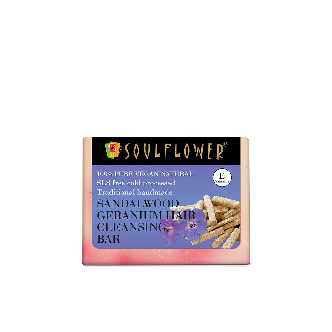 Vanity Wagon | Buy Soulflower Sandalwood Geranium Shampoo Bar Soap
