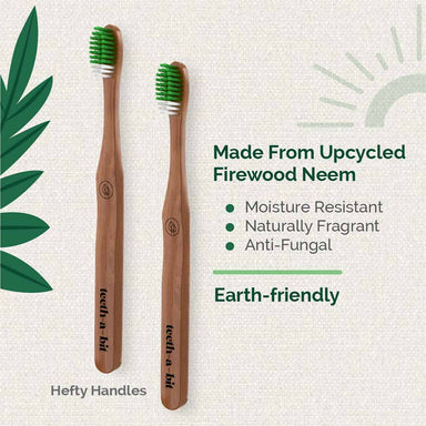 Vanity Wagon | Buy teeth-a-bit The Pledge Therapeutic Neem Adult Toothbrush for Sensitive Gum with Soft Bristles 
